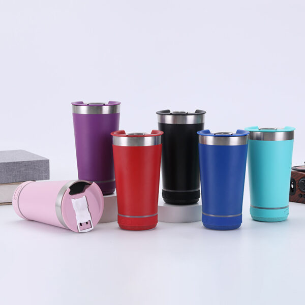 Custom 16OZ Stainless Steel Bottle with Wireless Speaker