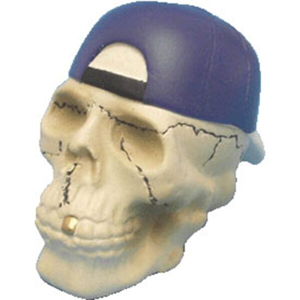 PU Skull with Hat Shape Stress Reliever