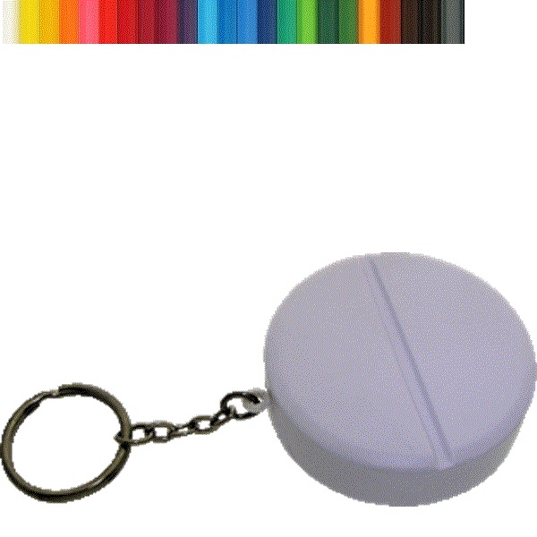 Round Tablet Stress Reliever Keychain