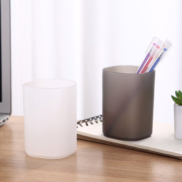 Transparent Round Desktop Pen Container