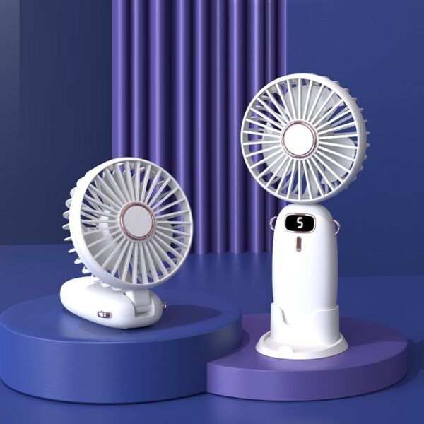 USB Digital Display Rechargeable Handheld Fan