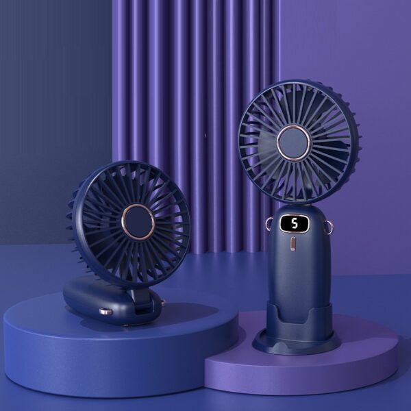 USB Digital Display Rechargeable Handheld Fan