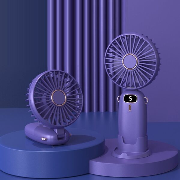 USB Digital Display Rechargeable Handheld Fan