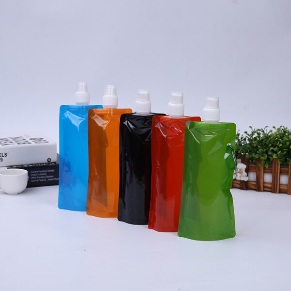 Flex Foldable 16 oz PE Water Bottle w/Carabiner