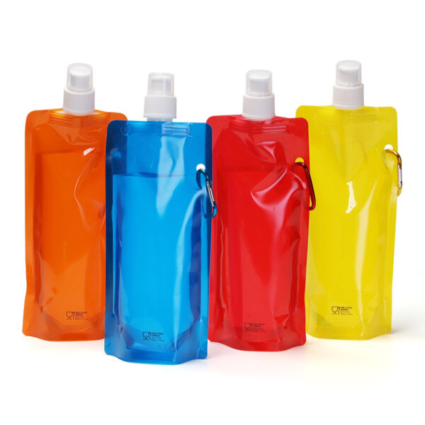 Flex Foldable 16 oz PE Water Bottle w/Carabiner