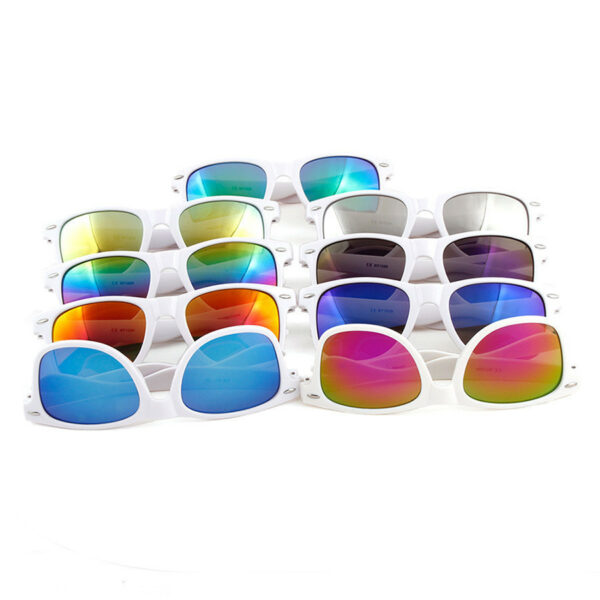 Customized White Sunglasses with Rice Studs