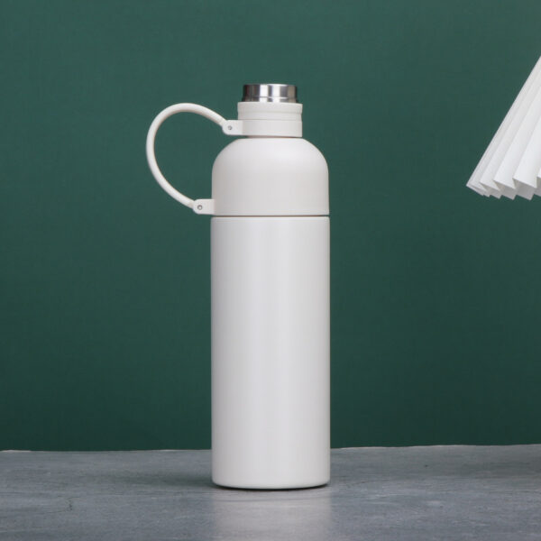 Stainless Steel 17oz Double Vacuum Bottle with Silicone Carrying Loop