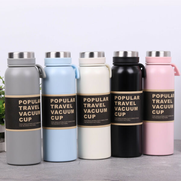 Large Capacity 17oz Double Layer Stainless Steel Insulated Space Bottle with Handle