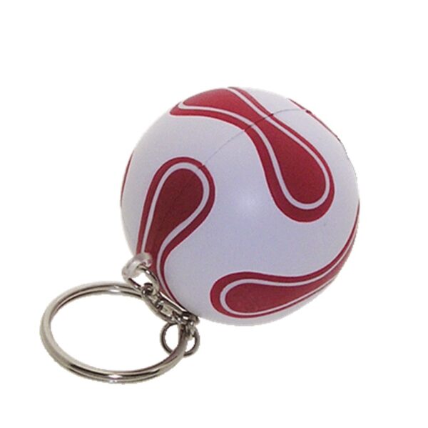 PU Foam World Cup Soccer Shaped Stress Reliever with Keychain