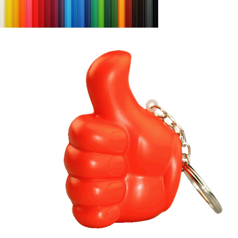 New PU Foam Thumb Shaped Stress Reliever with Keychain