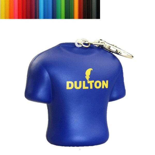 New PU Foam T-shirt Shaped Stress Reliever with Keychain