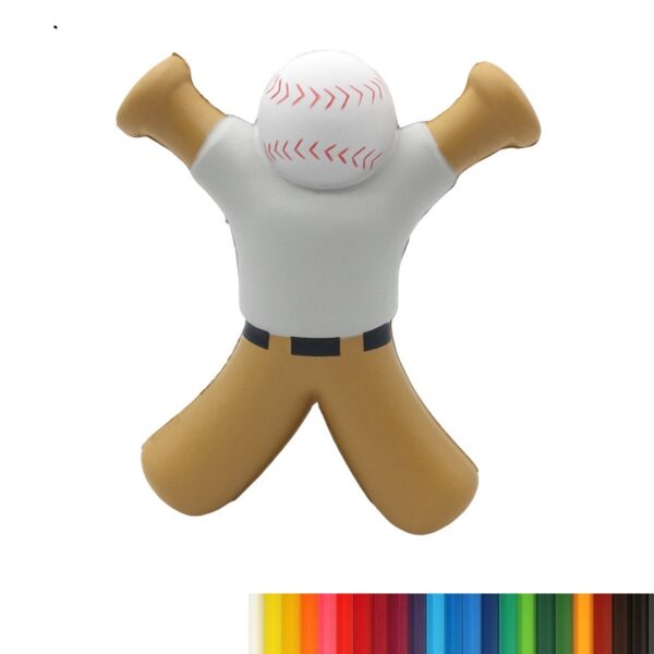 PU Foam Baseball Man Shaped Stress Reliever