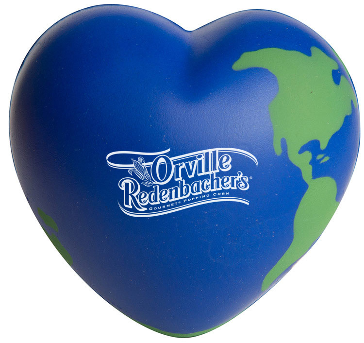 PU Foam World Heart Shaped Stress Reliever