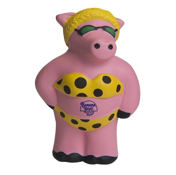 PU Foam Beach Pig Shaped Stress Reliever