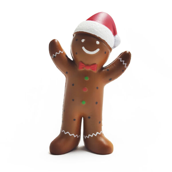 PU Slow-Rebound Christmas Hat Gingerbread Man Stress Relief Toy