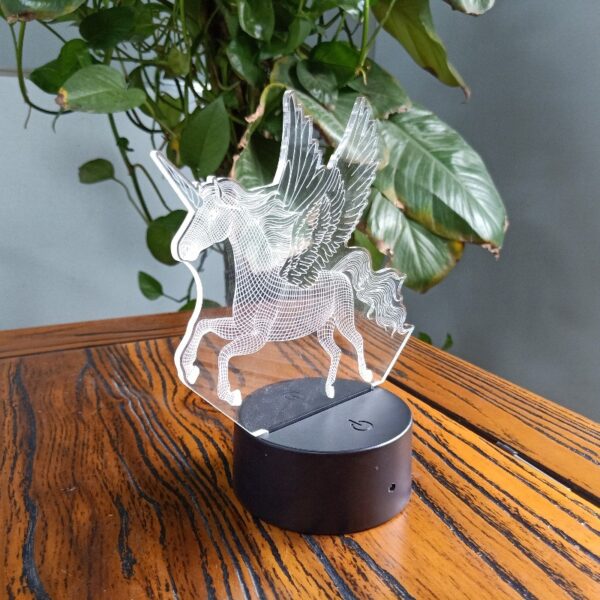 Creative 3D Unicorn Touch Acrylic Night Light