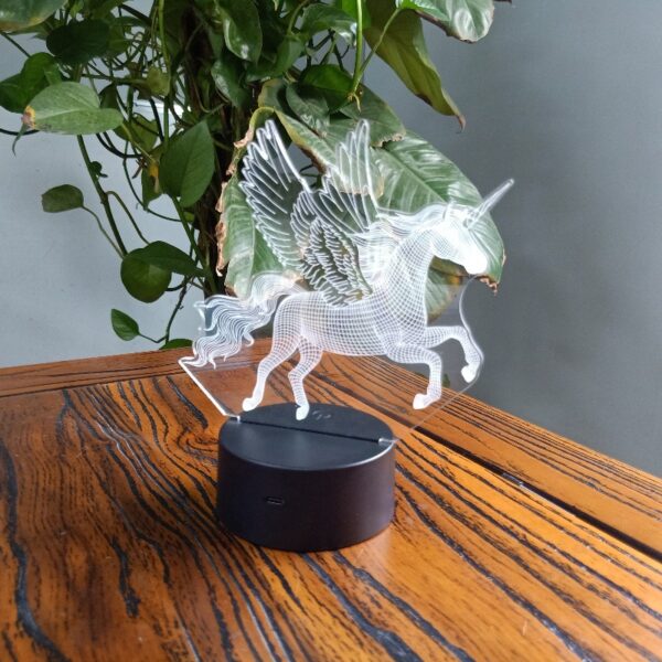 Creative 3D Unicorn Touch Acrylic Night Light