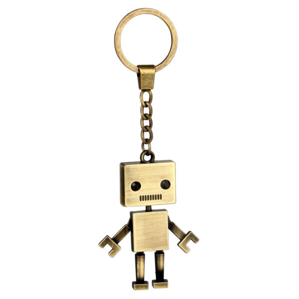 Copper Alloy Robot Keychain Pendant