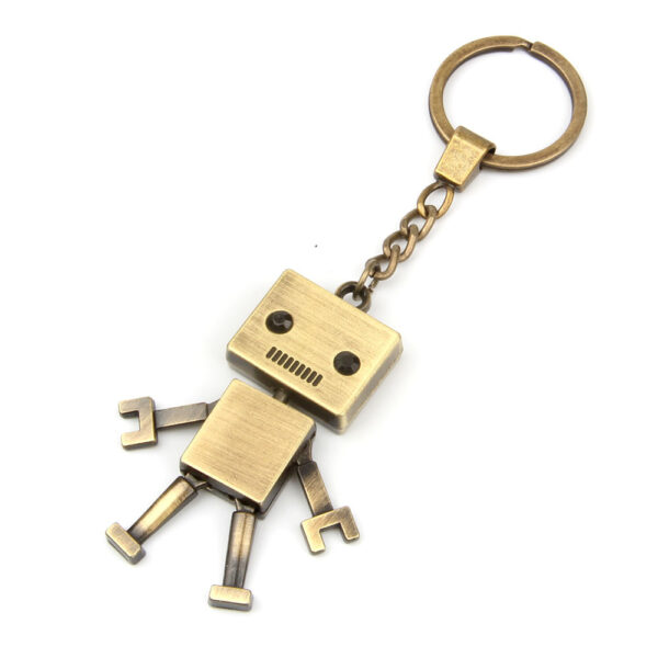 Copper Alloy Robot Keychain Pendant