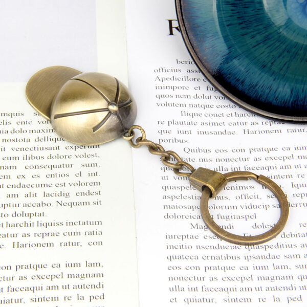 Copper Alloy Baseball Cap Keychain Charm