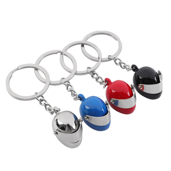 Zinc Alloy Motorcycle Helmet Keychain Charm