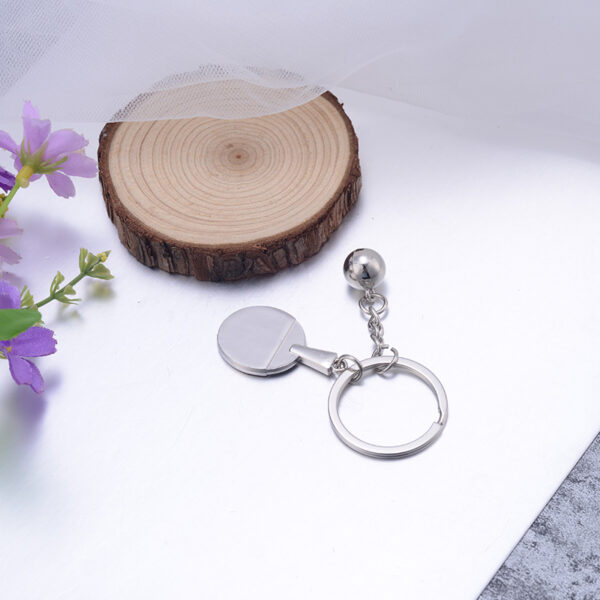 Zinc Alloy Table Tennis Ping-Pang Keychain Charm