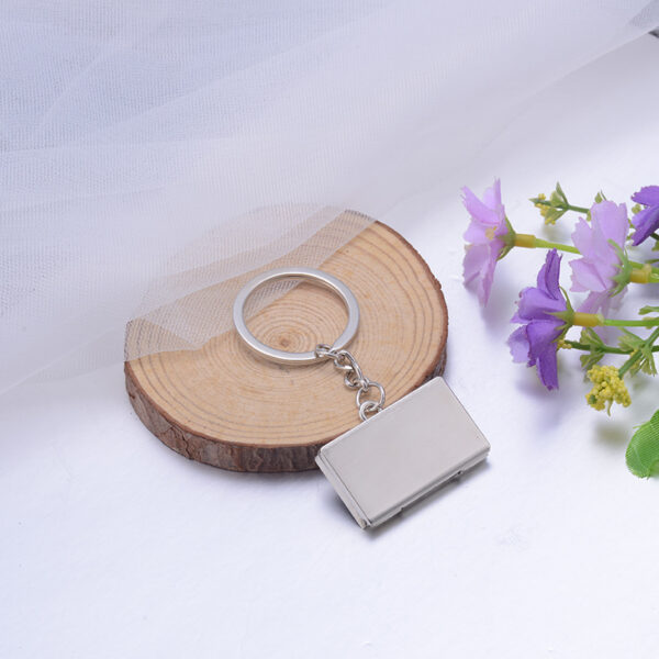 Zinc Alloy Mini Laptop Keychain Charm