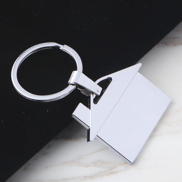 Zinc Alloy Mini House Keychain Charm