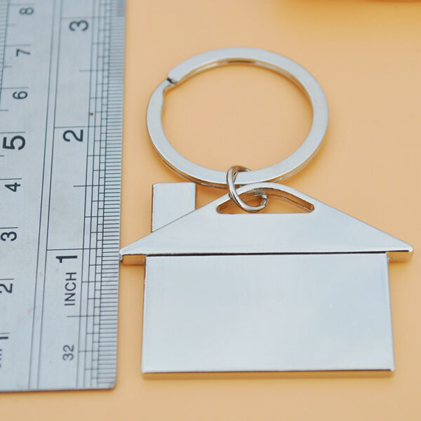 Zinc Alloy Mini House Keychain Charm