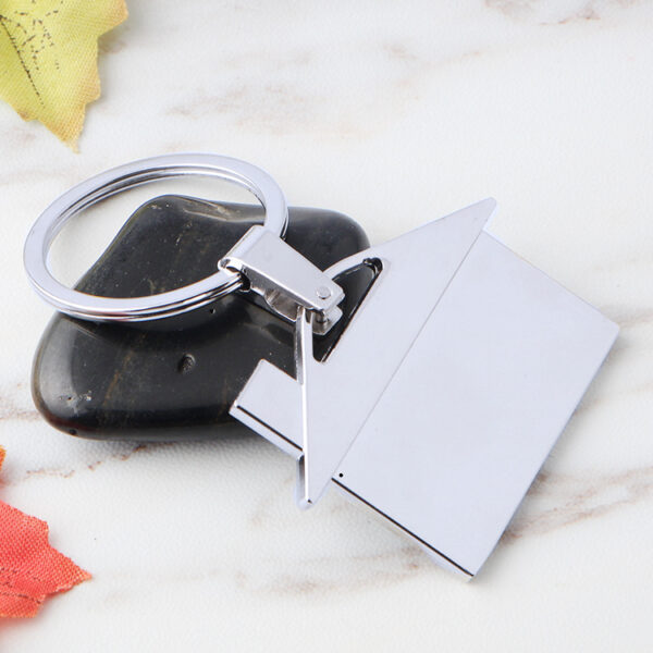 Zinc Alloy Mini House Keychain Charm