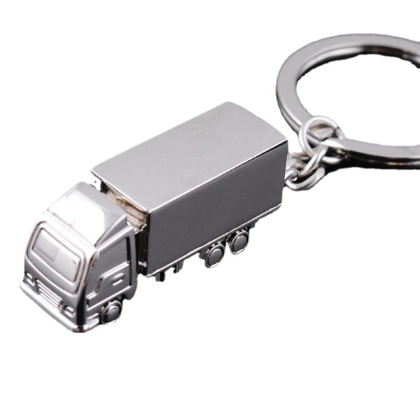 Zinc Alloy 3D Truck Keychain Charm