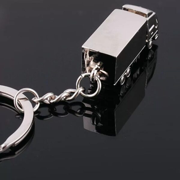 Zinc Alloy 3D Truck Keychain Charm