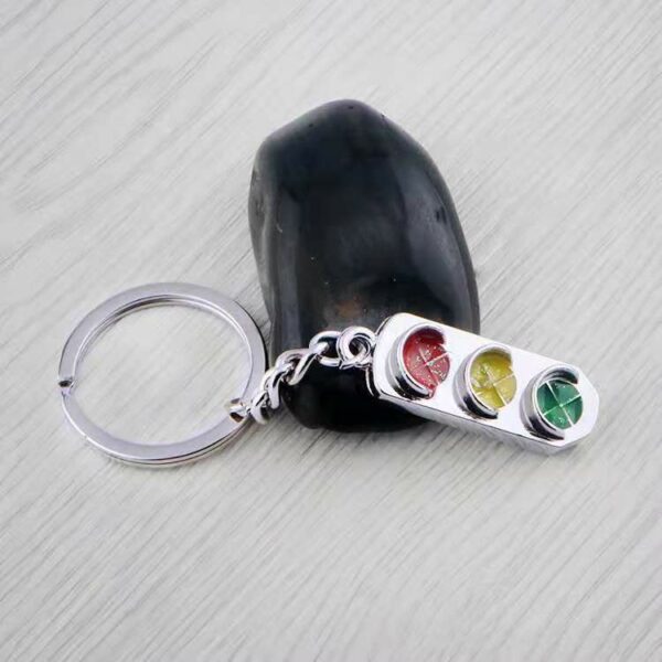 Zinc Alloy Traffic Light Keychain