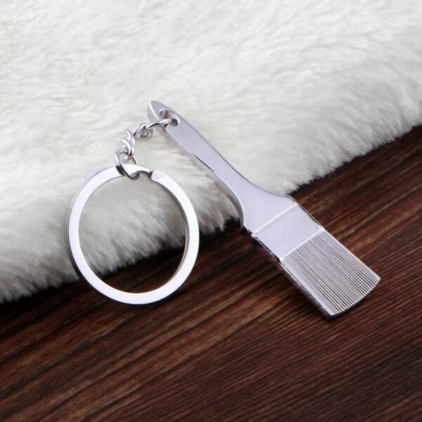 Zinc Alloy Brush Keychain Charm