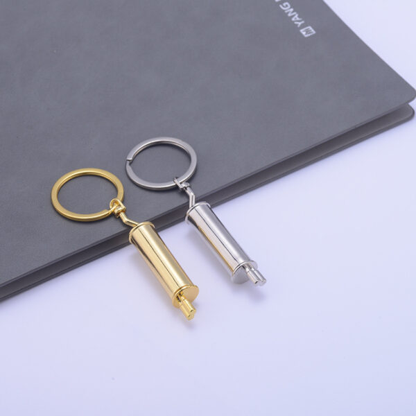 Zinc Alloy Exhaust Pipe Keychain Charm