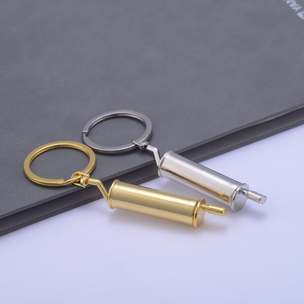 Zinc Alloy Exhaust Pipe Keychain Charm