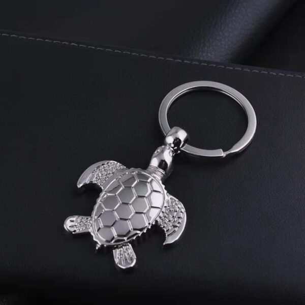 Zinc Alloy Turtle Keychain