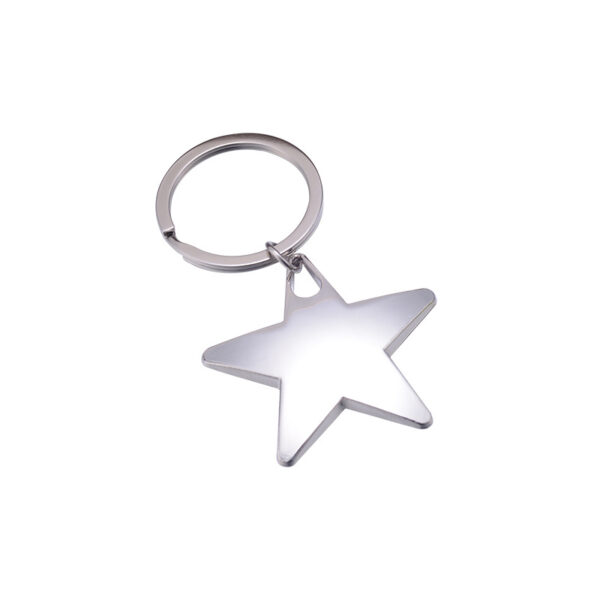 Zinc Alloy Star-Shaped Keychain