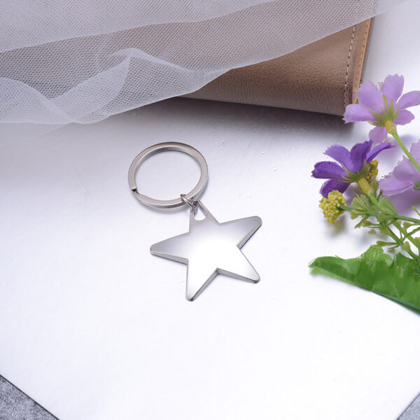 Zinc Alloy Star-Shaped Keychain