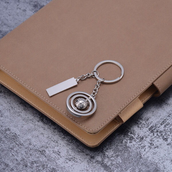 Zinc Alloy Rotating Ball Keychain