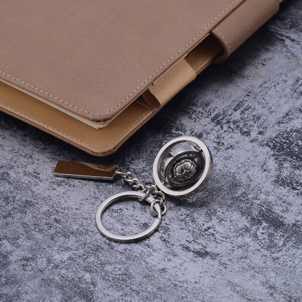 Zinc Alloy Rotating Ball Keychain