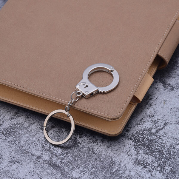 Creative Double-Lock Handcuff Zinc Alloy Keychain