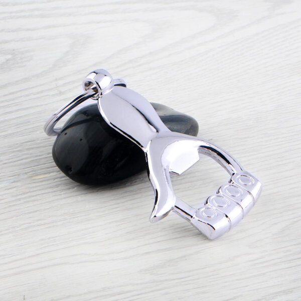 Creative Thumbs-Up Bottle Opener Alloy Keychain