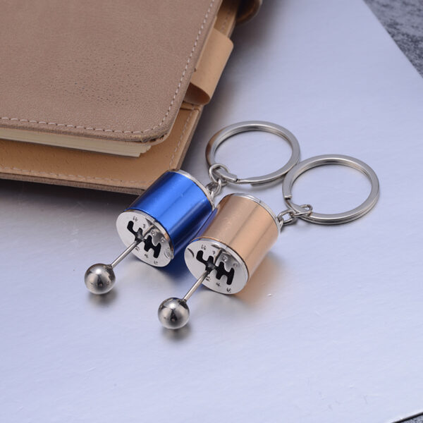 Zinc Alloy Mini Gear Shift Keychain