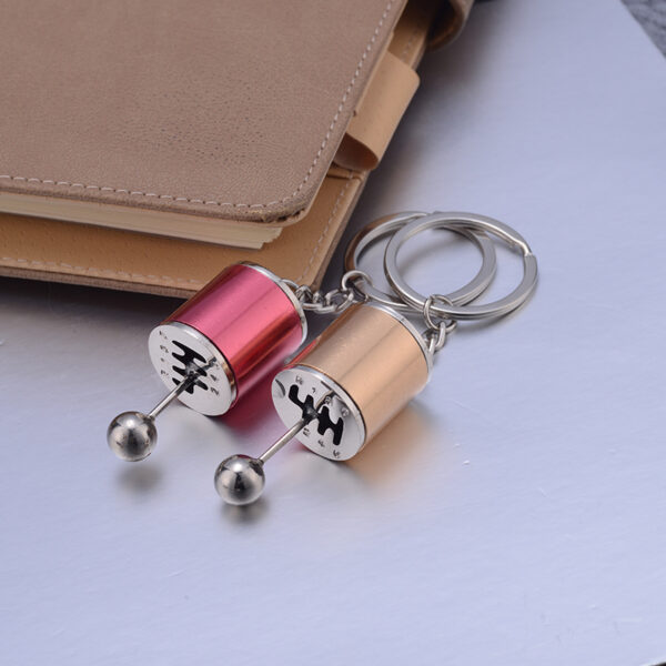 Zinc Alloy Mini Gear Shift Keychain