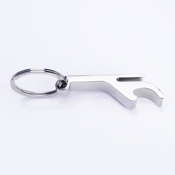 Zinc Alloy F-Shaped Bottle Opener Keychain