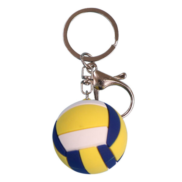 PVC Soft Rubber Volleyball Keychain