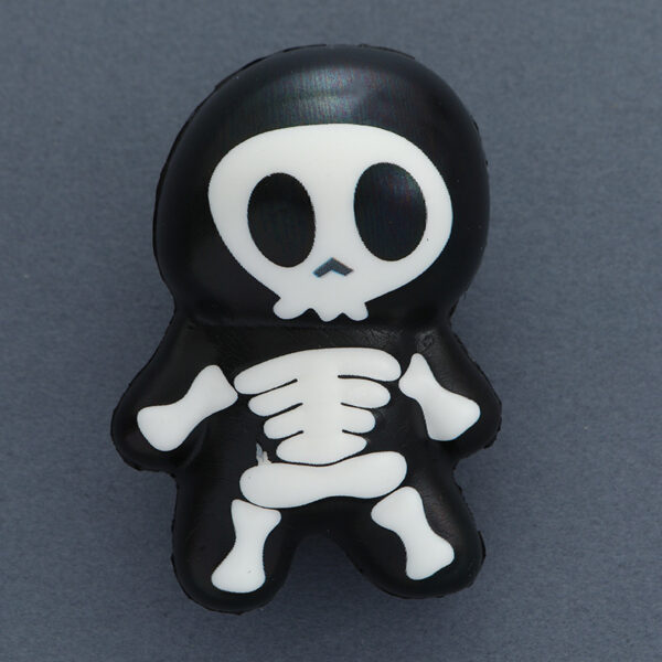 PU Halloween Black Skull Stress Relief Toy