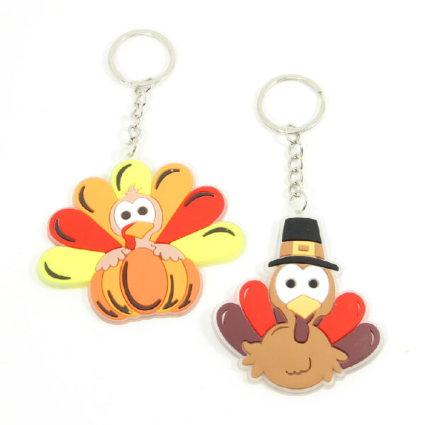 Silicone Thanksgiving Turkey Keychain