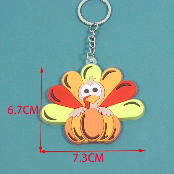 Silicone Thanksgiving Turkey Keychain